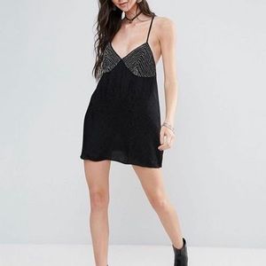 Free People beaded slip dress